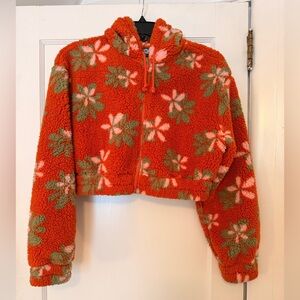 PacSun Orange Fleece Jacket